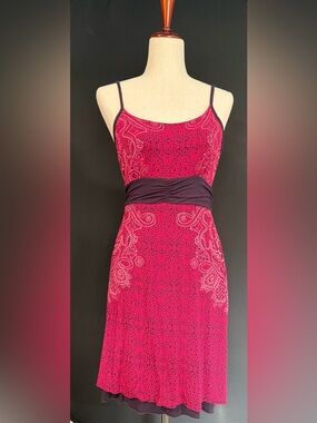Athleta Pink and Purple Patterned Dress